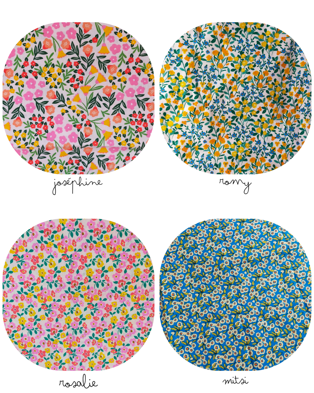 Portes-clés assortis en tissu