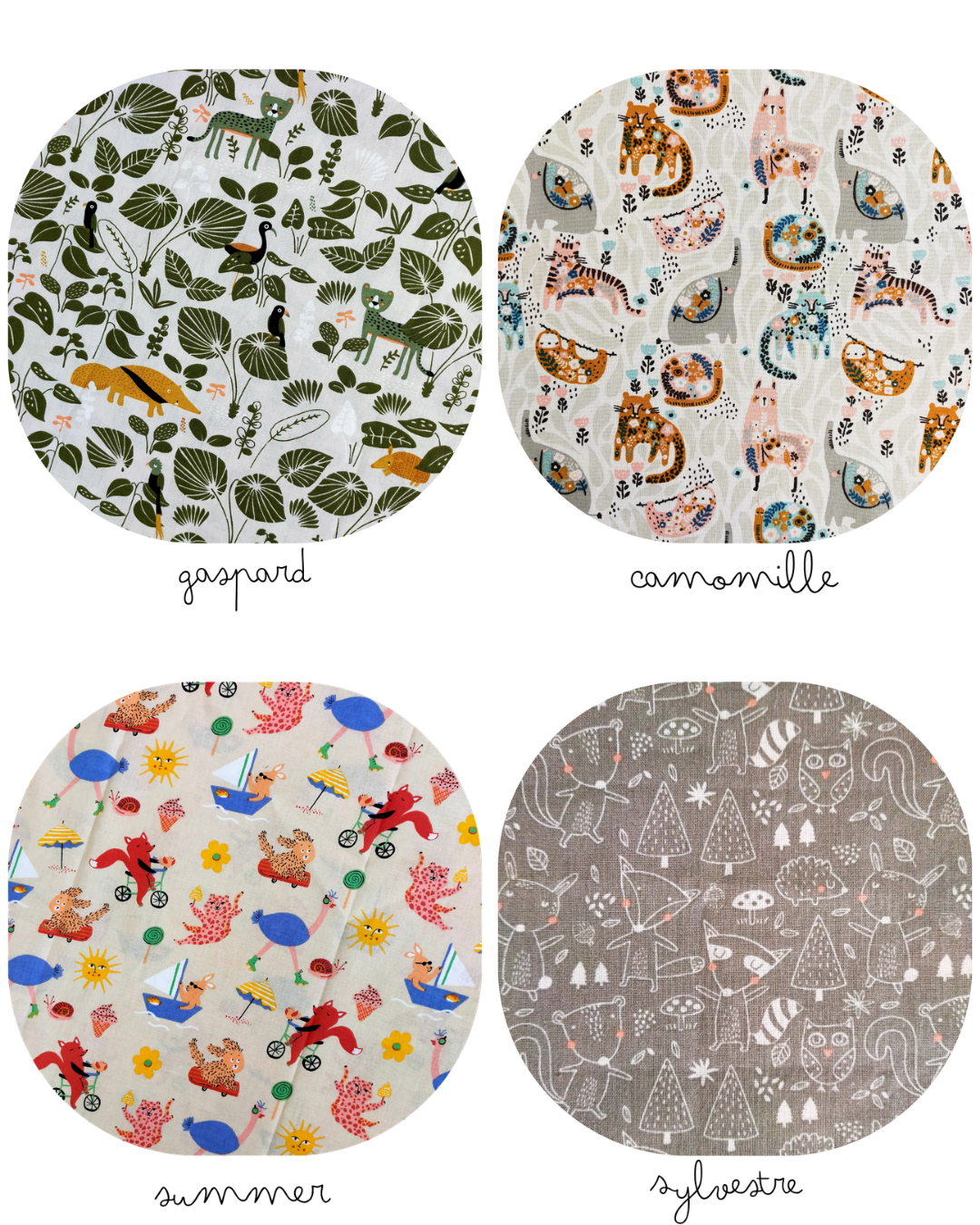 Portes-clés assortis en tissu