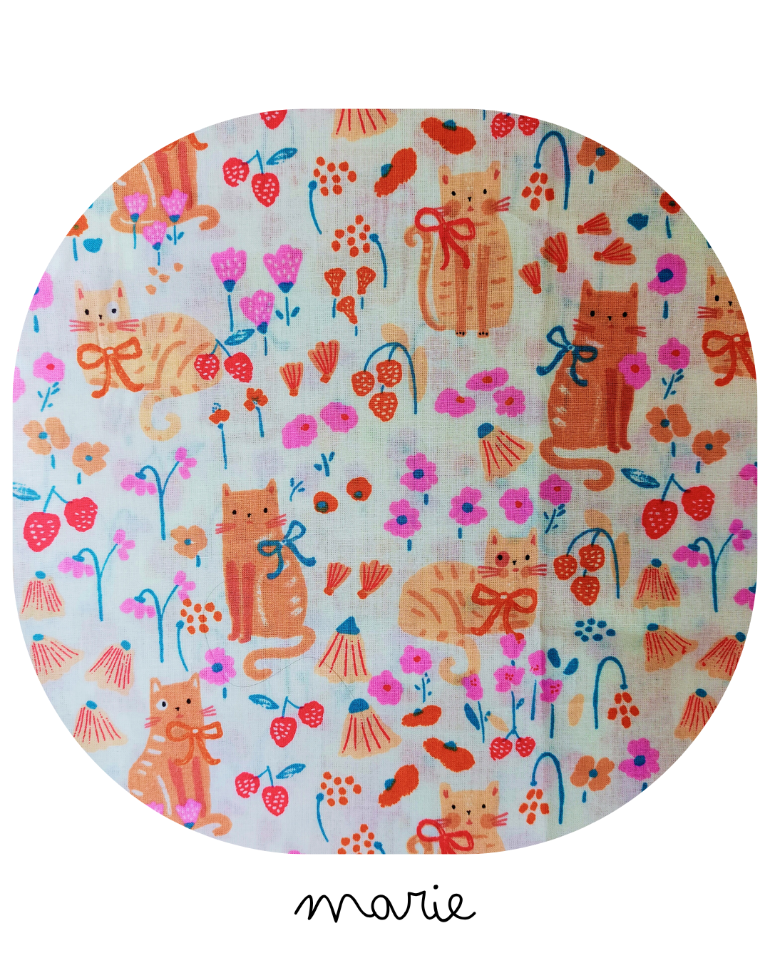 Motif : Imprimé champêtre avec chats coquets. Jardin des chats saumon et ocre Domotex
Composition : 100 % coton
Certification : Oeko-Tex Standard 100 (garanti sans substances nocives)
Entretien : Lavage en machine à 30 °C